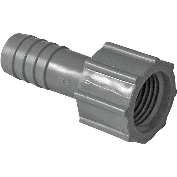 Lasco Boshart Pipe Adapter, 1/2 in, FPT x Insert, PVC, Gray UPVCFA05